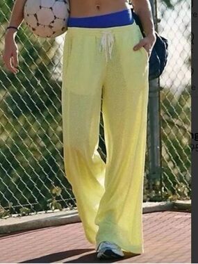 Free People FP Movement Overtime Mesh Oversized Track Pants Size Small